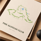 The Alotian Club Golf Course Map Print Poster | Arkansas USA Golf Wall Art