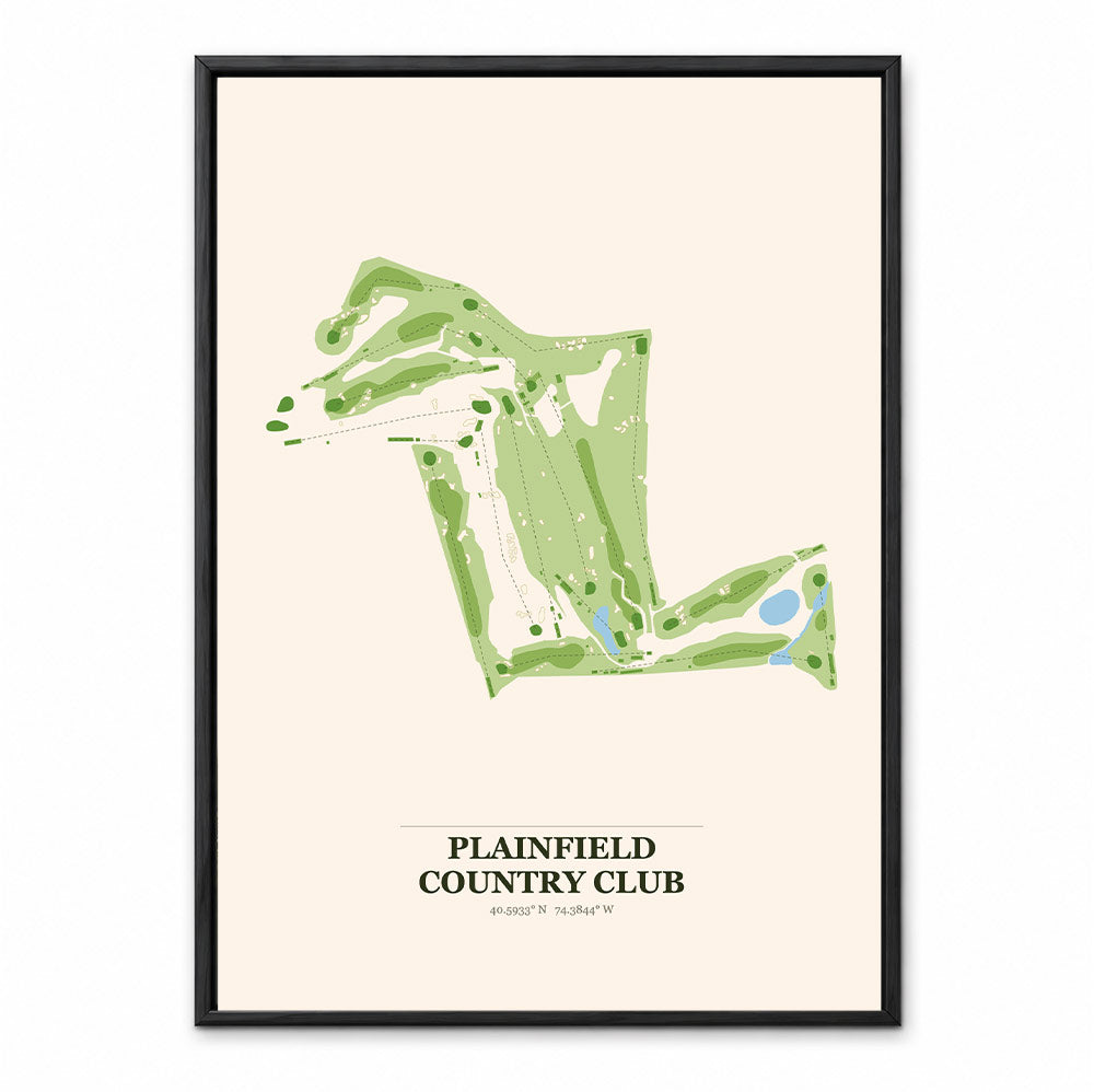 Plainfield Country Club course map in New Jersey USA
