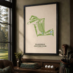 Plainfield Country Club Golf Course Map Print Poster | New Jersey USA Golf Wall Art