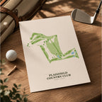 Plainfield Country Club Golf Course Map Print Poster | New Jersey USA Golf Wall Art