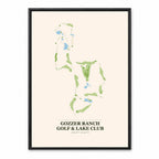 Gozzer Ranch Golf & Lake Club course map in Idaho USA