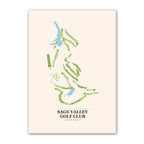 Sage Valley golf course map print poster, South Carolina USA golf wall art