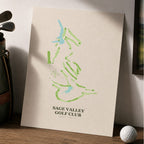Sage Valley Golf Course Map Print Poster | South Carolina USA Golf Wall Art