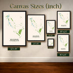 Belle Meade Country Club Golf Course Map Print Poster | Georgia USA Golf Wall Art