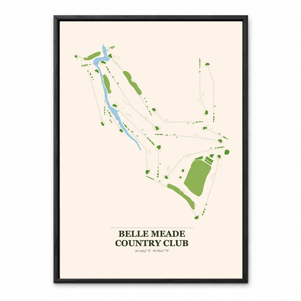 Belle Meade Country Club course map in Georgia USA