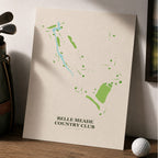 Belle Meade Country Club Golf Course Map Print Poster | Georgia USA Golf Wall Art