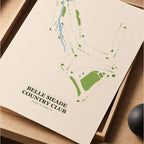Belle Meade Country Club Golf Course Map Print Poster | Georgia USA Golf Wall Art