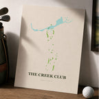 The Creek Club Golf Course Map Print Poster | Georgia USA Golf Wall Art