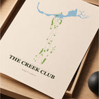 The Creek Club Golf Course Map Print Poster | Georgia USA Golf Wall Art