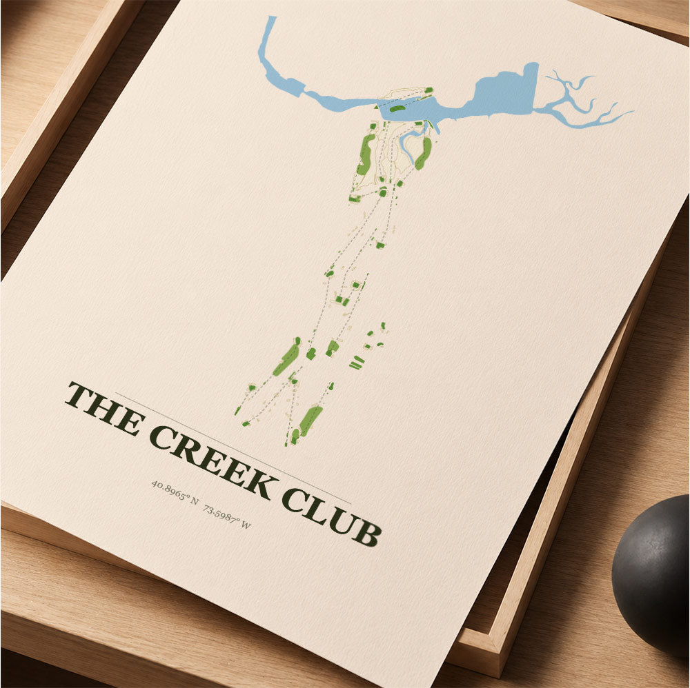 The Creek Club Golf Course Map Print Poster | Georgia USA Golf Wall Art
