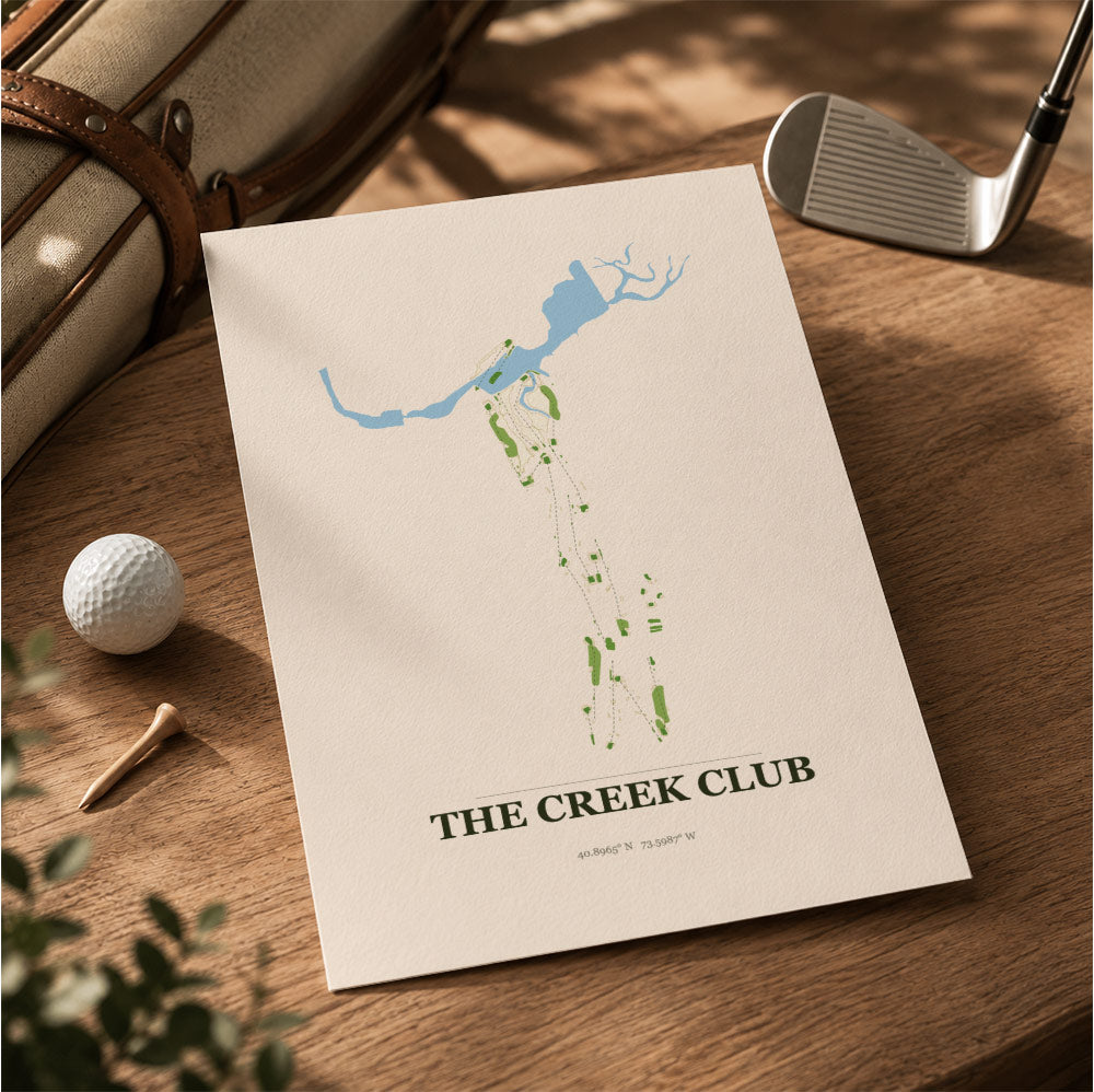 The Creek Club Golf Course Map Print Poster | Georgia USA Golf Wall Art