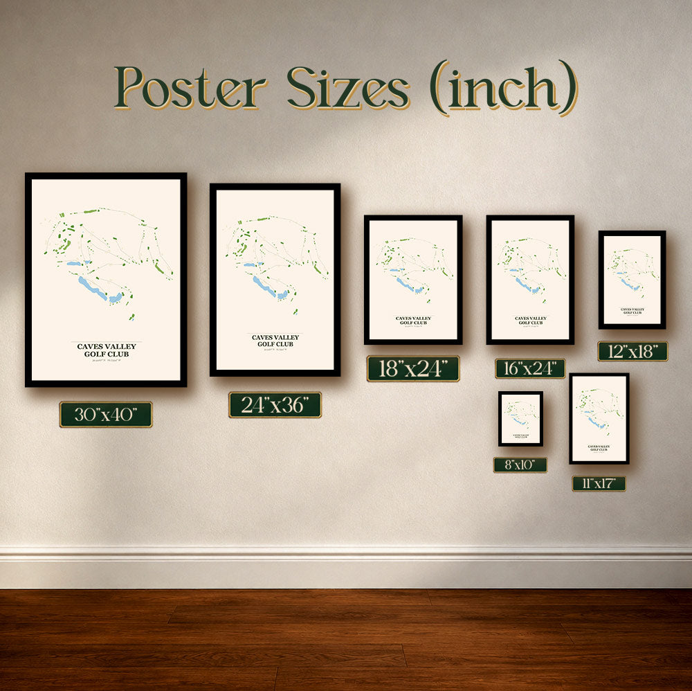 Caves Valley Golf Course Map Print Poster | Maryland USA Golf Wall Art