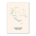 Caves Valley golf course map print poster, Maryland USA golf wall art