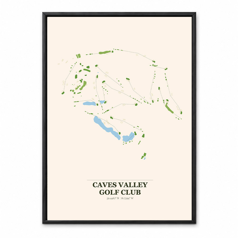 Caves Valley course map in Maryland USA