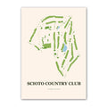 Scioto Country Club golf course map print poster, Ohio USA golf wall art