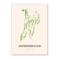 Inverness Club golf course map print poster, Ohio USA golf wall art