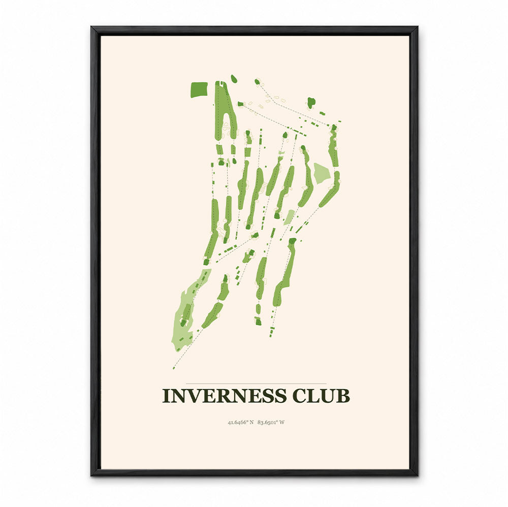 Inverness Club course map in Ohio USA