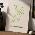 Inverness Club Golf Course Map Print Poster | Ohio USA Golf Wall Art