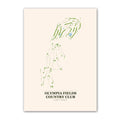 Olympia Fields Country Club golf course map print poster, Illinois USA golf wall art