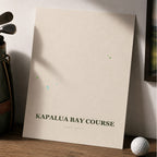 Kapalua Bay Golf Course Map Print Poster | Hawaii USA Golf Wall Art
