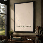 Kapalua Bay Golf Course Map Print Poster | Hawaii USA Golf Wall Art