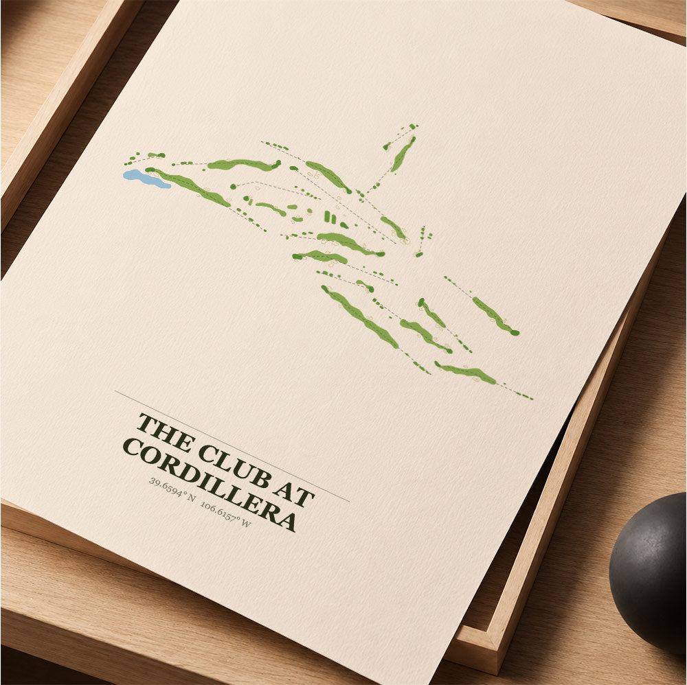 The Club at Cordillera Golf Course Map Print Poster | Colorado USA Golf Wall Art