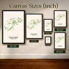 Rolling Green Golf Course Map Print Poster | Pennsylvania USA Golf Wall Art