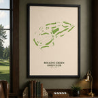 Rolling Green Golf Course Map Print Poster | Pennsylvania USA Golf Wall Art