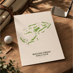Rolling Green Golf Course Map Print Poster | Pennsylvania USA Golf Wall Art