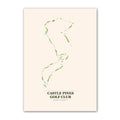 Castle Pines golf course map print poster, Alabama USA golf wall art