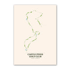 Castle Pines golf course map print poster, Alabama USA golf wall art