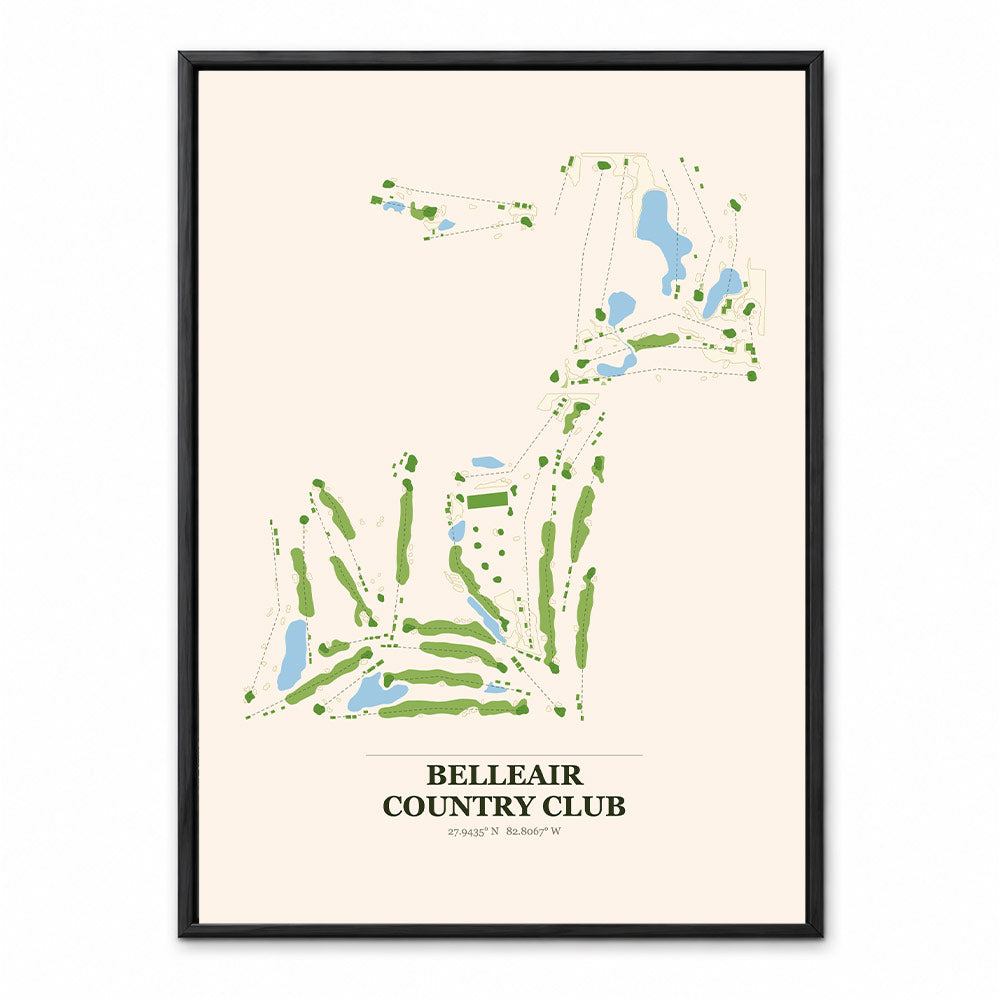 Belleair Country Club course map in Florida USA