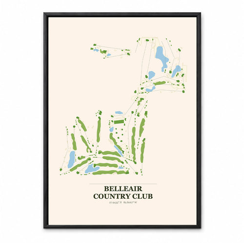Belleair Country Club course map in Florida USA