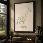 Belleair Country Club Golf Course Map Print Poster | Florida USA Golf Wall Art