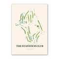 The Stanwich Club golf course map print poster, Connecticut USA golf wall art