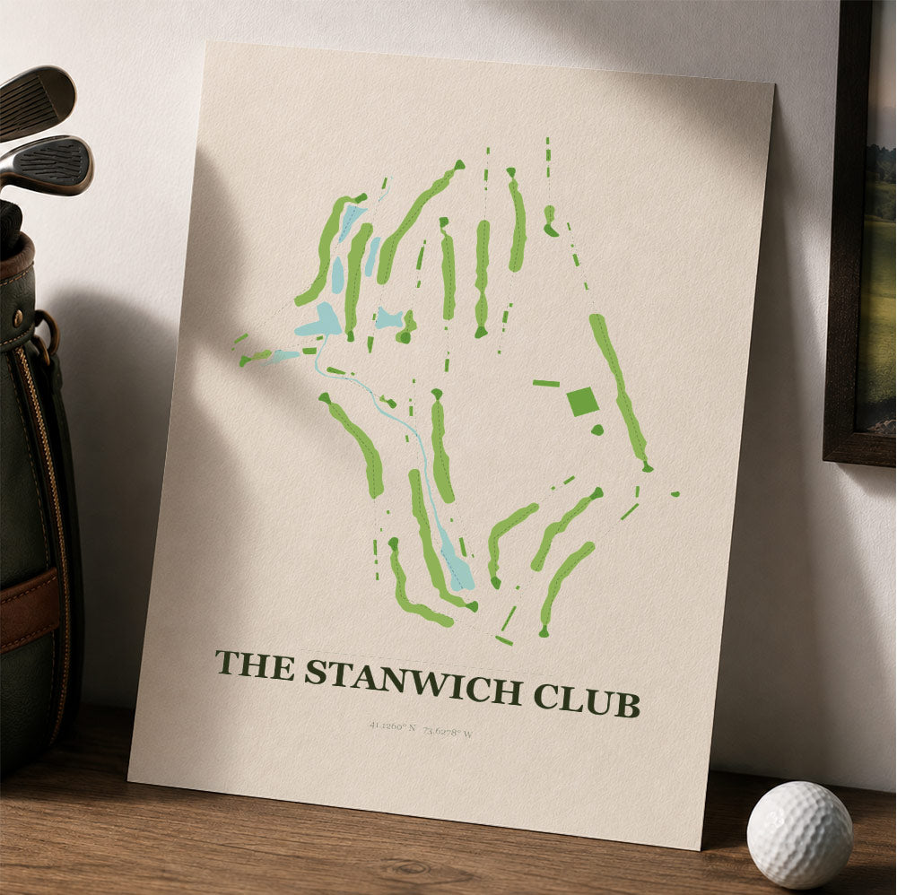 The Stanwich Club Golf Course Map Print Poster | Connecticut USA Golf Wall Art