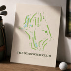 The Stanwich Club Golf Course Map Print Poster | Connecticut USA Golf Wall Art