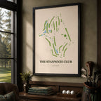 The Stanwich Club Golf Course Map Print Poster | Connecticut USA Golf Wall Art