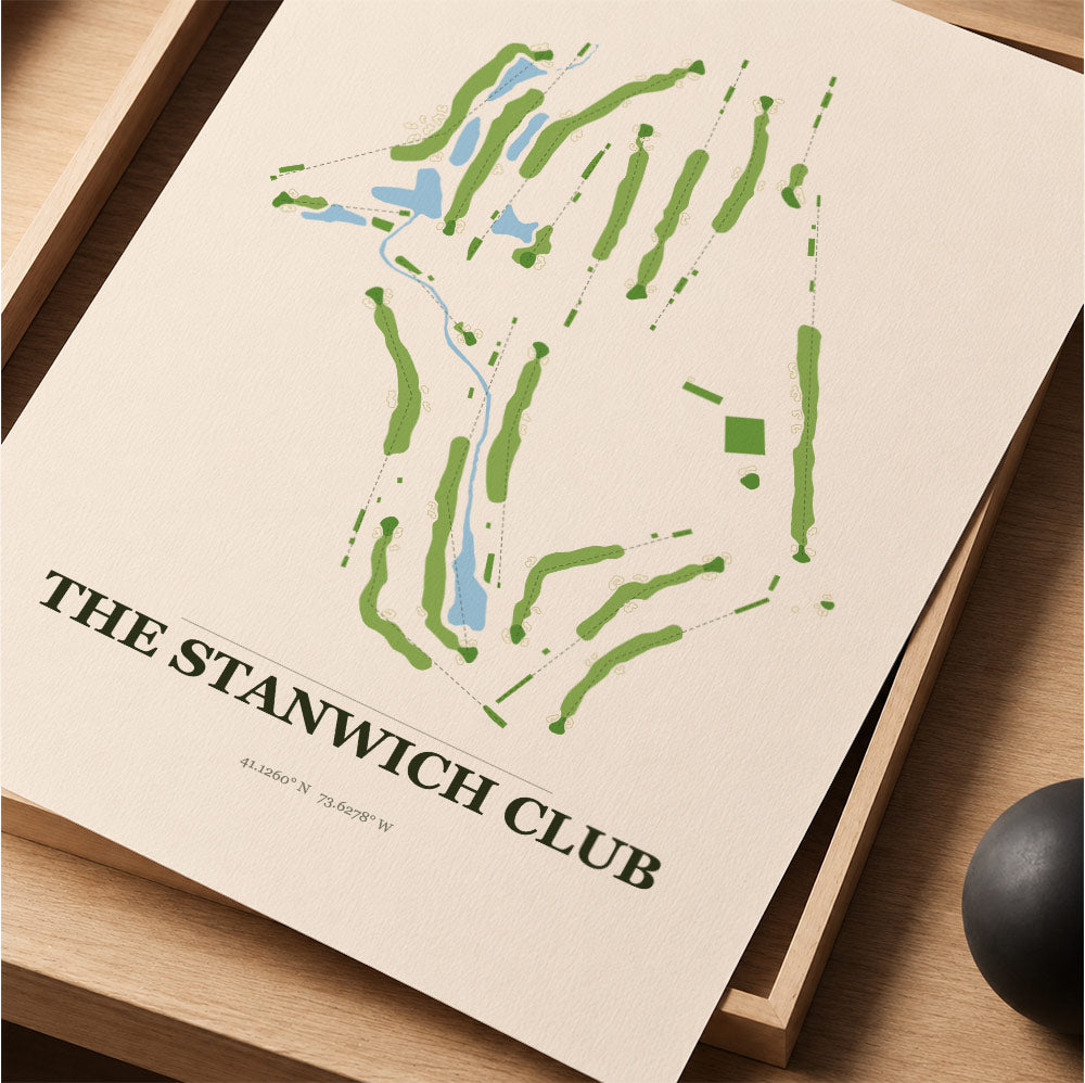 The Stanwich Club Golf Course Map Print Poster | Connecticut USA Golf Wall Art