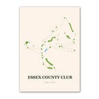 Essex County Club golf course map print poster, Massachusetts USA golf wall art