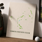 Essex County Club Golf Course Map Print Poster | Massachusetts USA Golf Wall Art