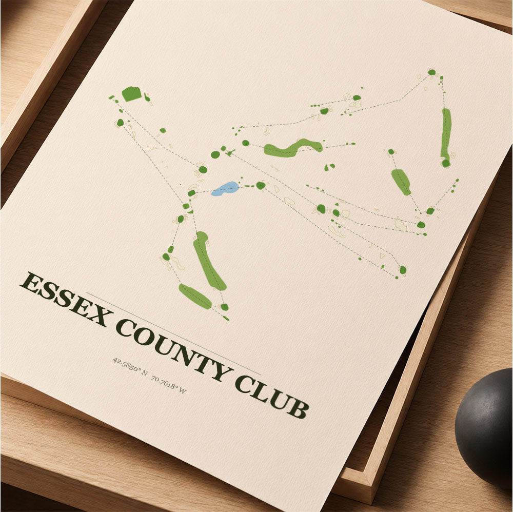 Essex County Club Golf Course Map Print Poster | Massachusetts USA Golf Wall Art