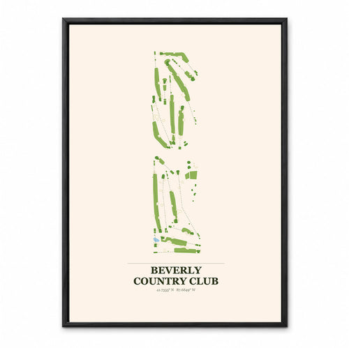 Beverly Country Club course map in Illinois USA