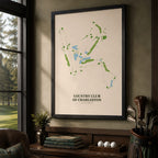 Country Club of Charleston Golf Course Map Print Poster | South Carolina USA Golf Wall Art