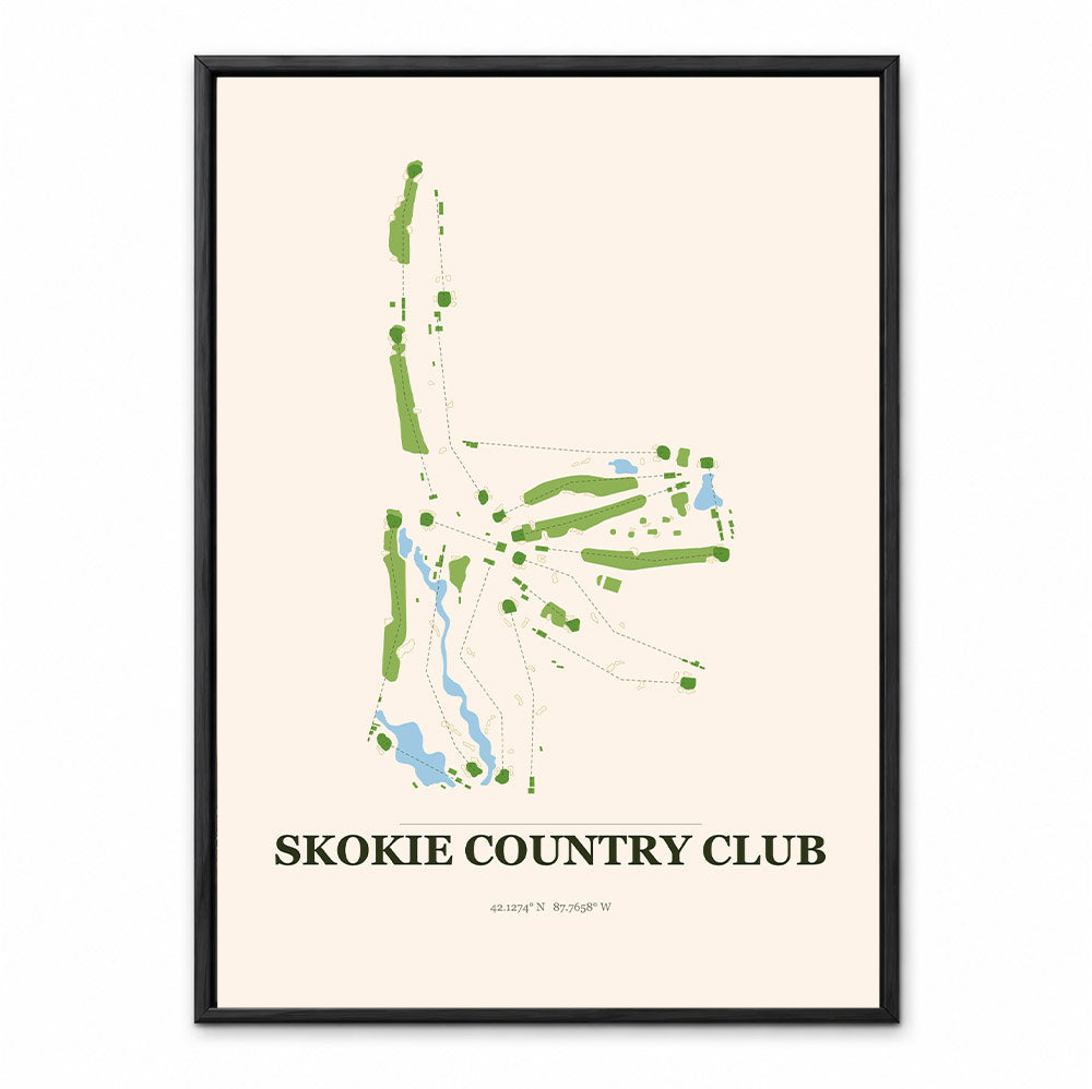 Skokie Country Club course map in Illinois USA