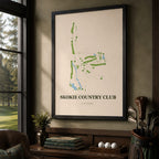 Skokie Country Club Golf Course Map Print Poster | Illinois USA Golf Wall Art
