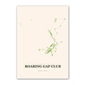 Roaring Gap Club golf course map print poster, North Carolina USA golf wall art