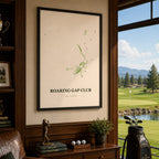 Roaring Gap Club Golf Course Map Print Poster | North Carolina USA Golf Wall Art