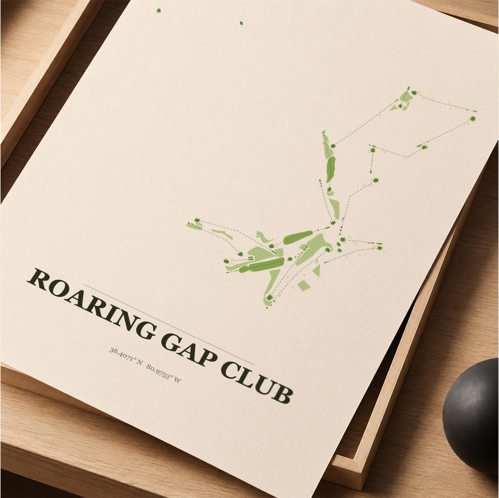 Roaring Gap Club Golf Course Map Print Poster | North Carolina USA Golf Wall Art