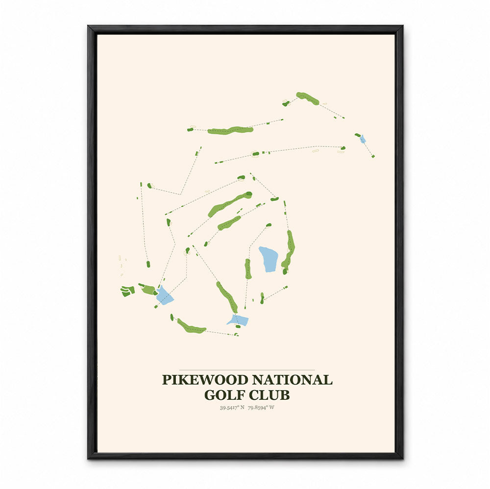 Pikewood National course map in West Virginia USA